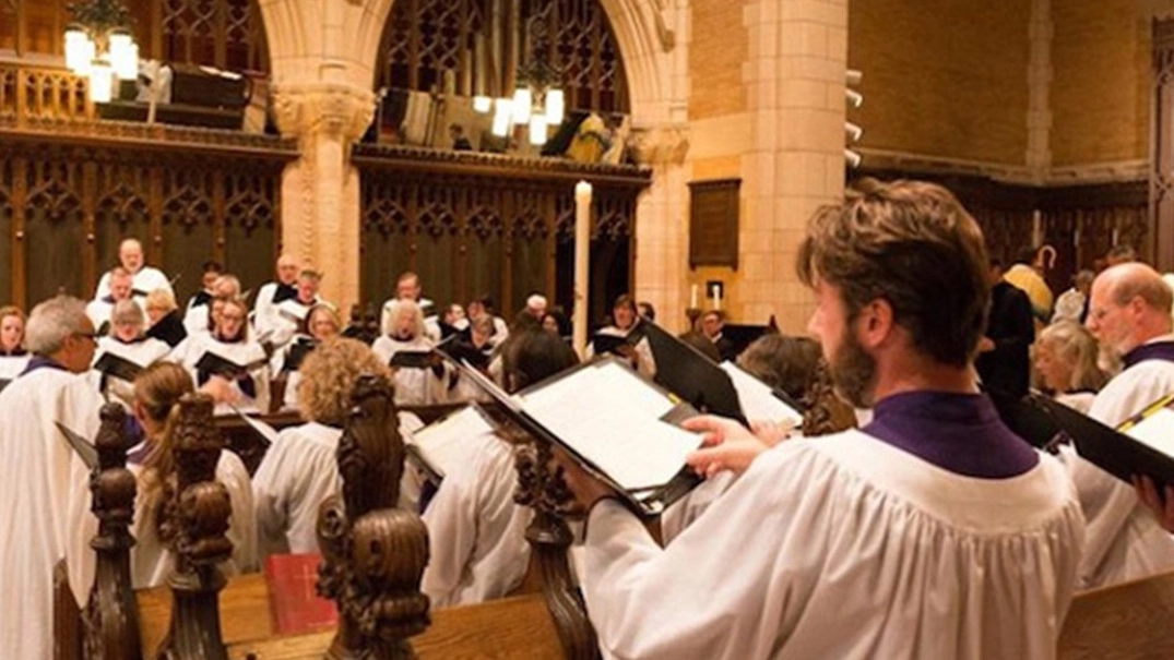 Cathedral choir performing