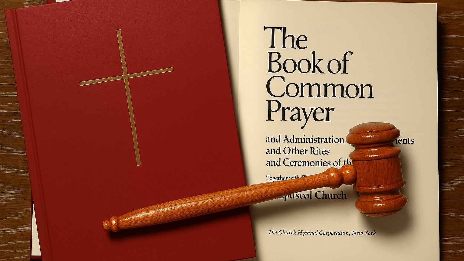 AI generated gavel as symbol for vestry